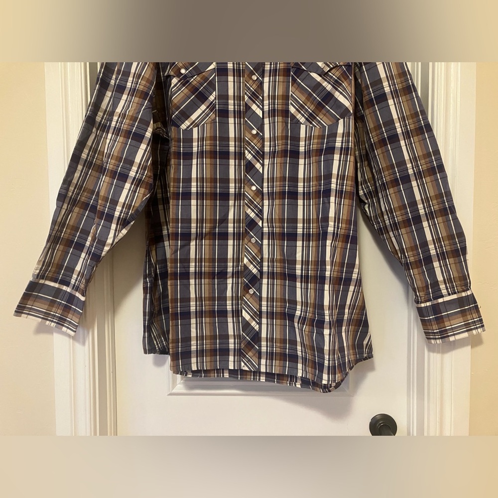 Wyoming Traders Men’s XXXL Plaid Button Down Up Pearl Snap Shirt 3XL - Picture 3 of 7
